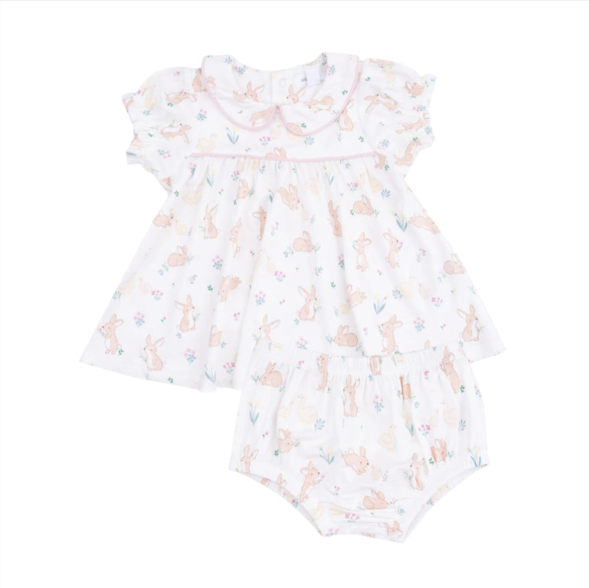 Bunny & Duck Classic Puff Sleeve Baby Doll Dress