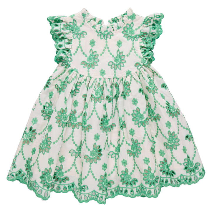 Cynthia Dress Kelly Green Eyelet