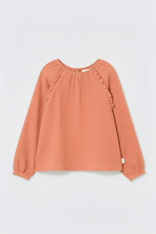 Pink Siena Textured Soft Cotton Blouse