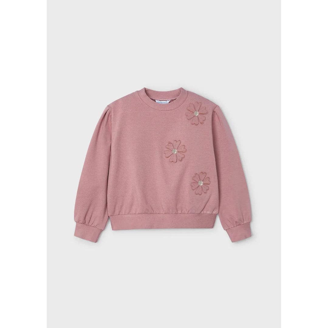 Flower Applique Sweatshirt