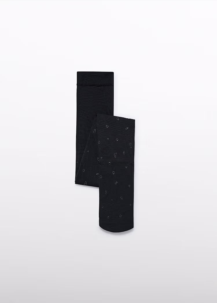 Black Glitter Bubble tights