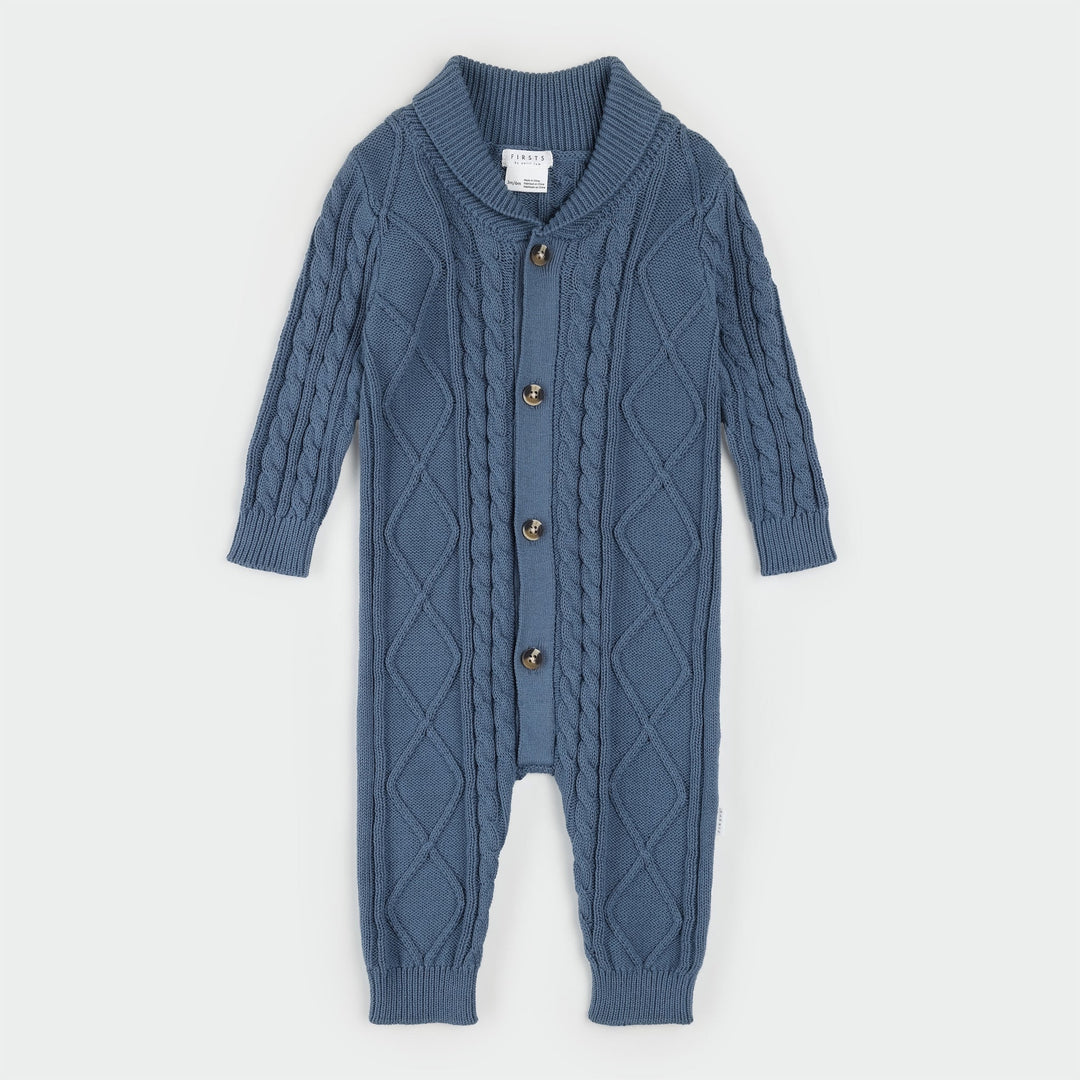 Indigo Sweater Knit Playsuit