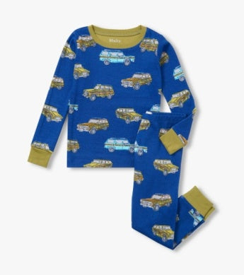 Vintage Trucks Cotton Rib Pajama Set