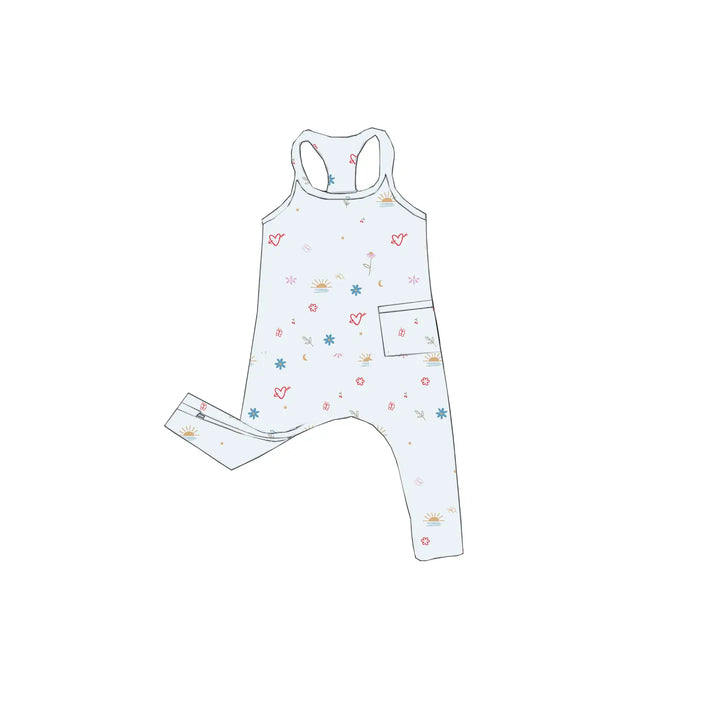 Cotton Tank Romper Be Mine