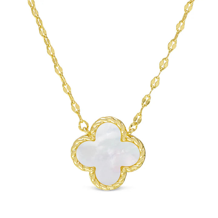 Mother of Pearl Clover Necklace