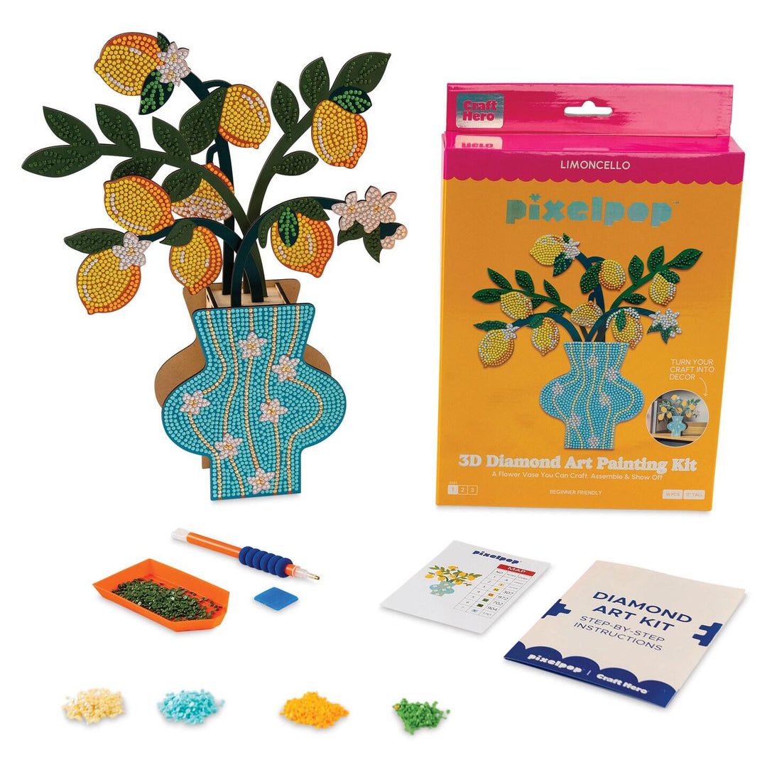 PixelPop 3D Flower Display Kit – Limoncello