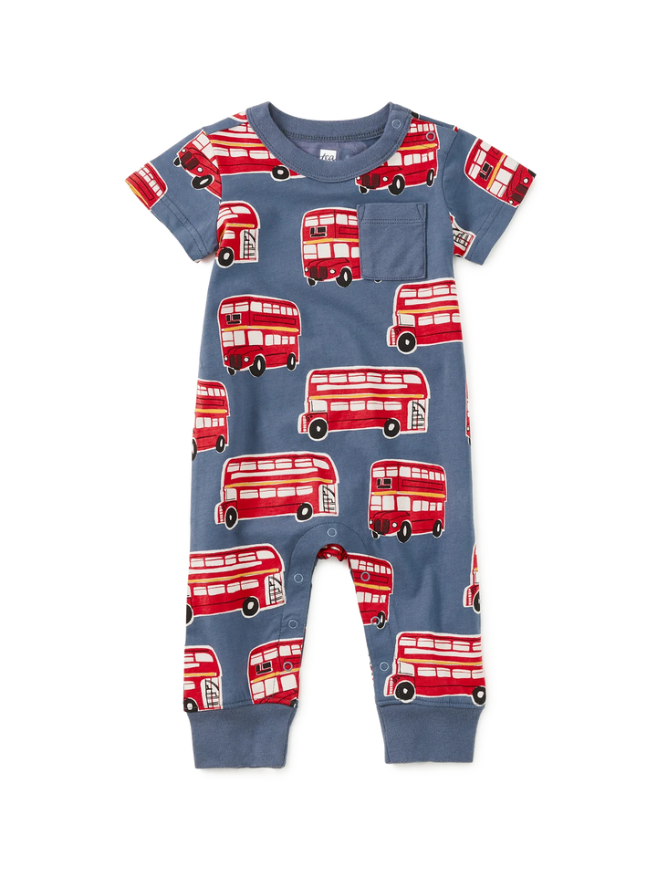 Pocket Baby Romper Double Decker Bus