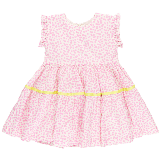 Pink Mini Squares Polly Dress