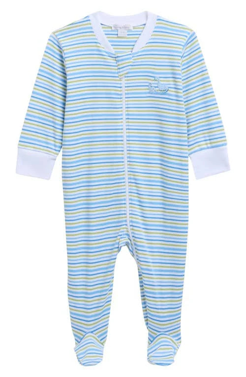 Kissy Kissy Dinosaur Delight Stripe Zip Footie