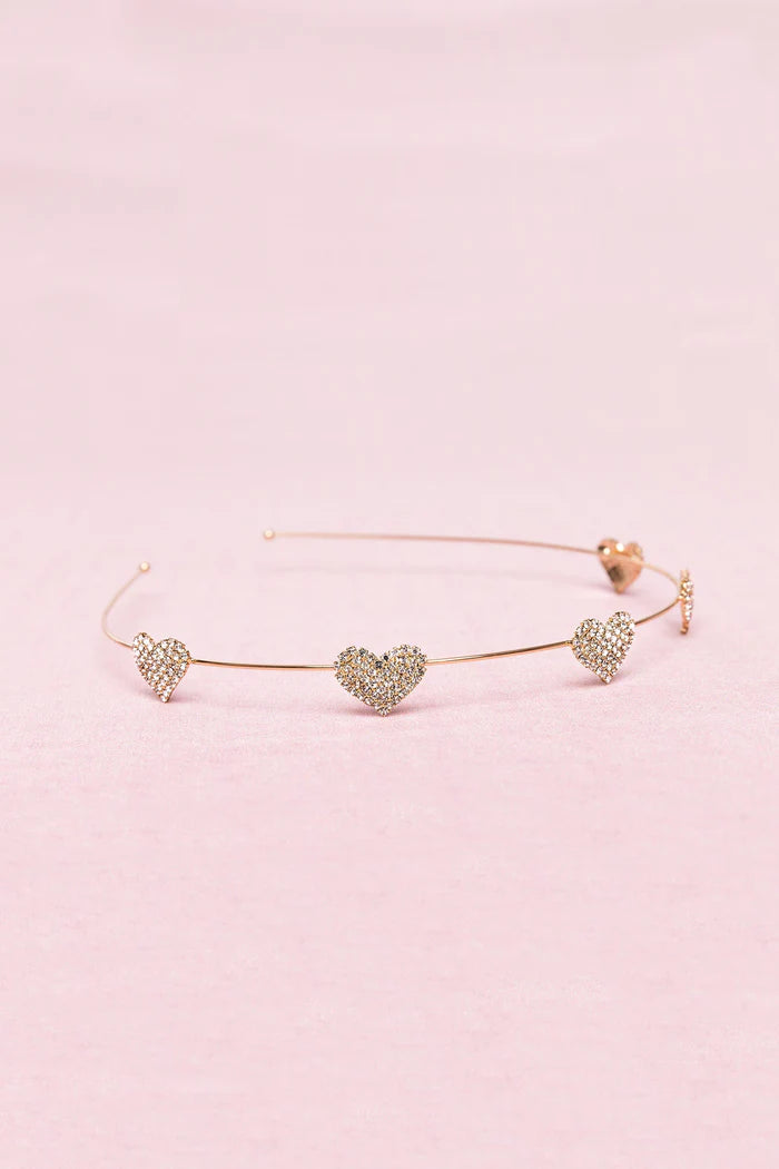 Rhinestone Heart Headband