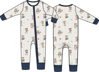 Mixed Sports Bears Convertable Romper