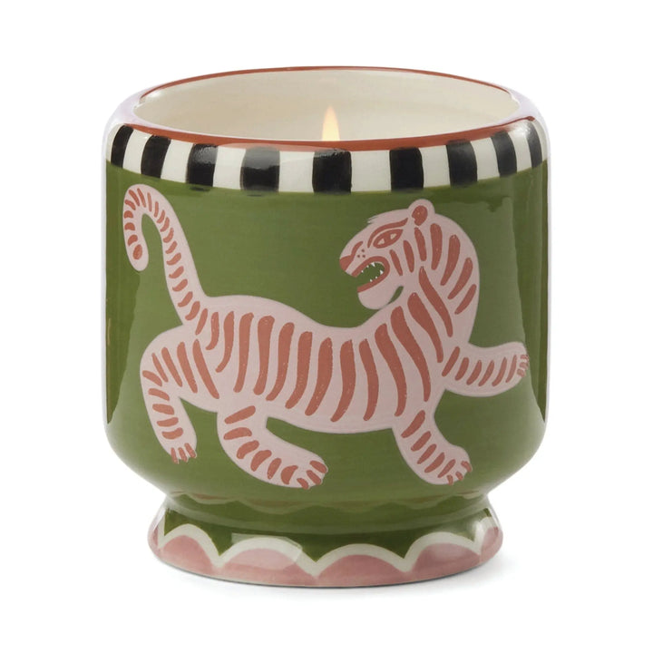 A Dopo 8 oz Hand Painted Tiger - Black Cedar &amp; Fig