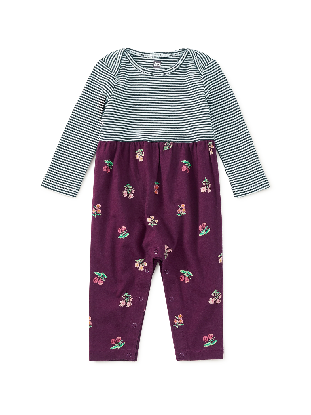 Print Mix Baby Romper Midnight Posy
