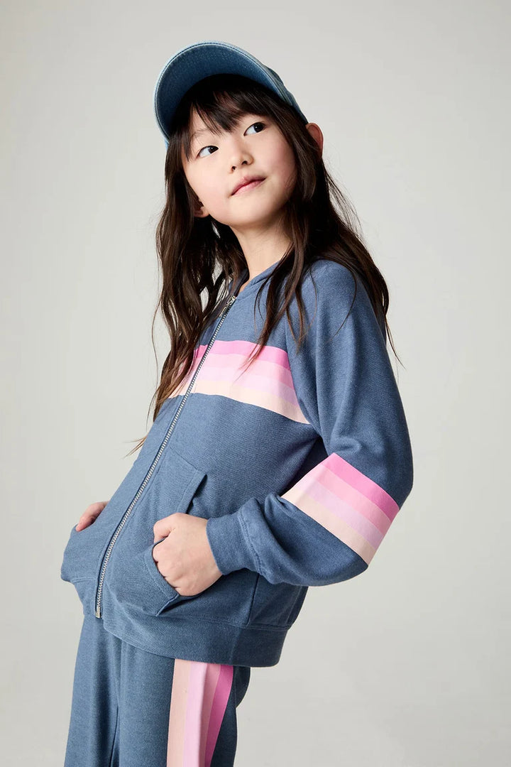 Multi Stripe Girls Hoodie