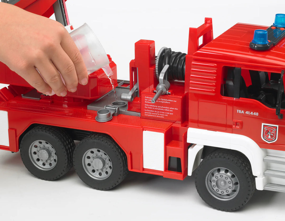 Man TGA Fire Engine with Ladder, Water Pump and Light &amp; Sound