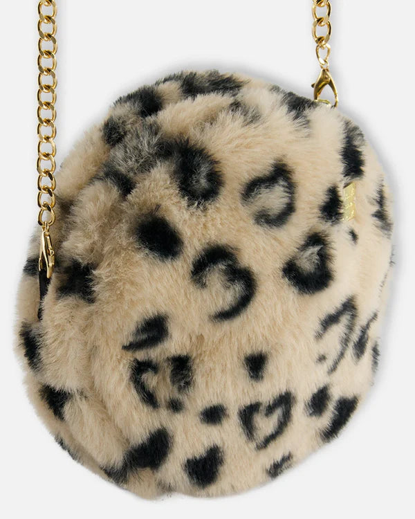 Leopard Faux Fur Shoulder Bag