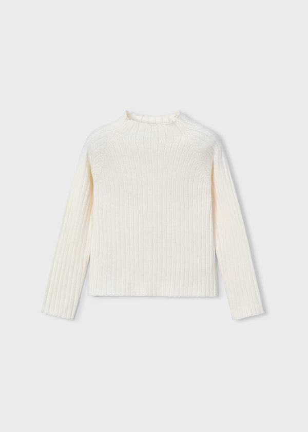 Ribbed Mock Knit Sweater