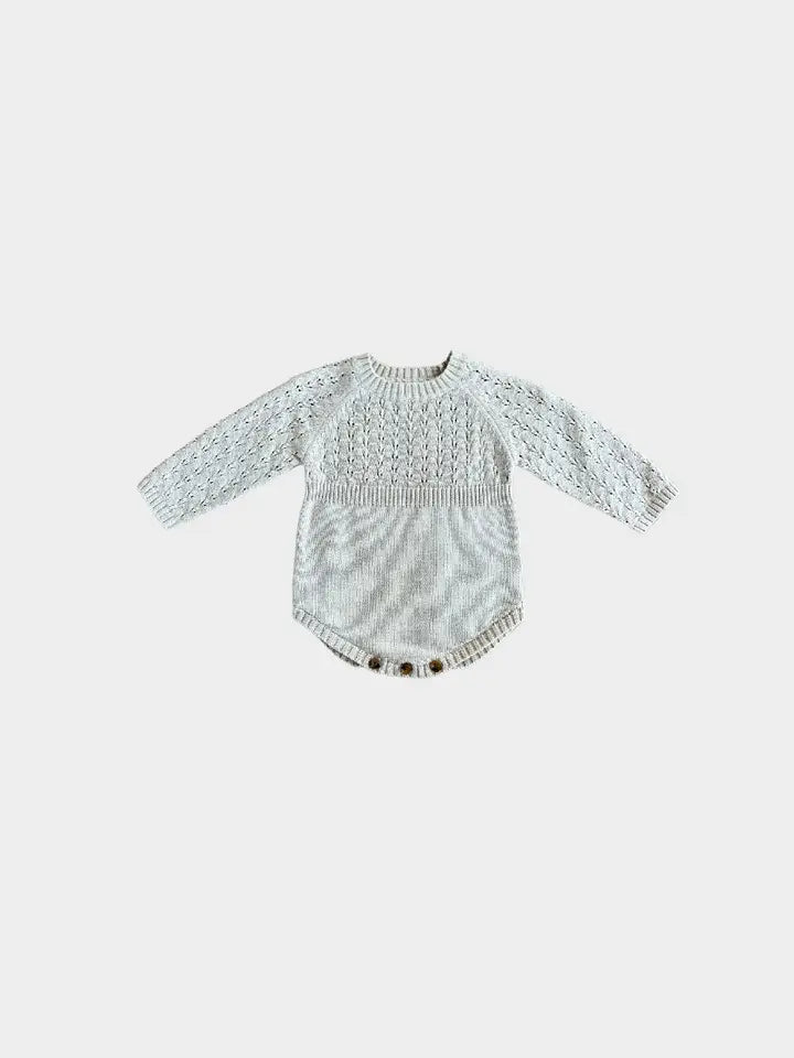 Knit Sweater Romper Mist