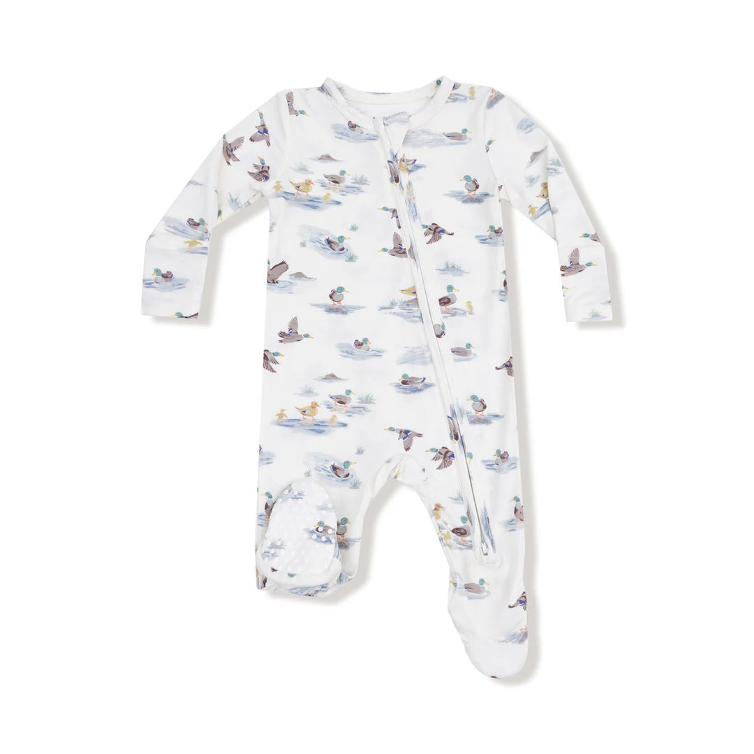 Migrating Mallards Zipper Footie