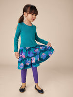 Painterly Pansies Tiered Skirted Twirl Dress