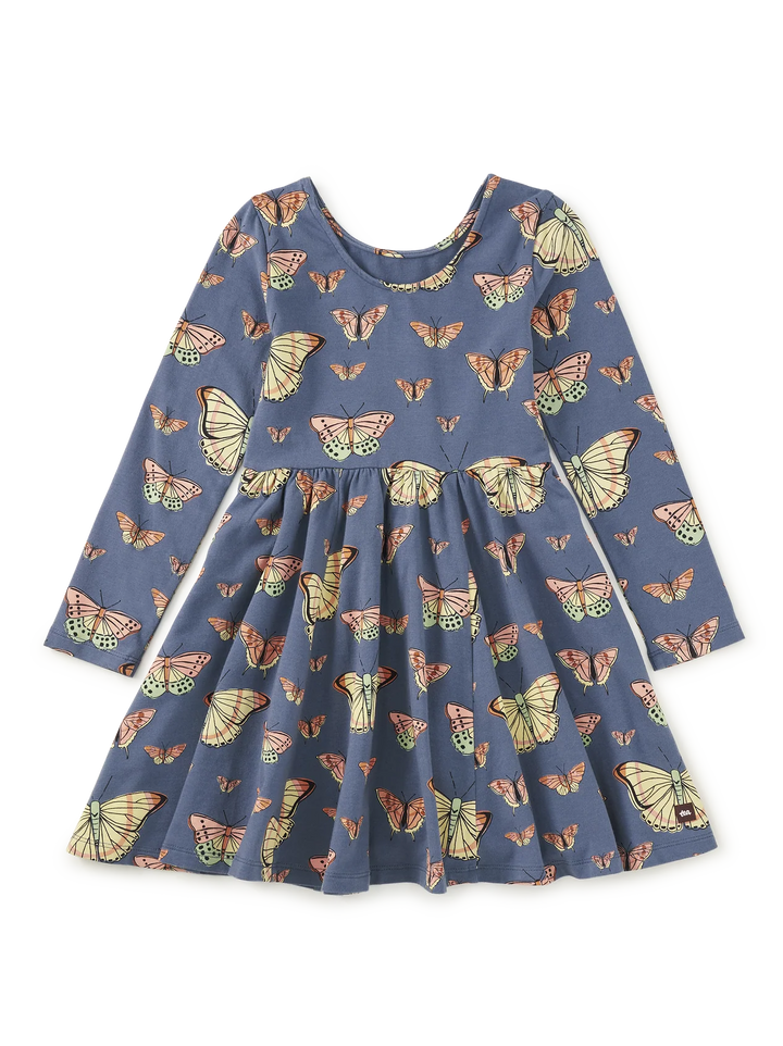 Printed Ballet Dress - Skyfield Butterflies