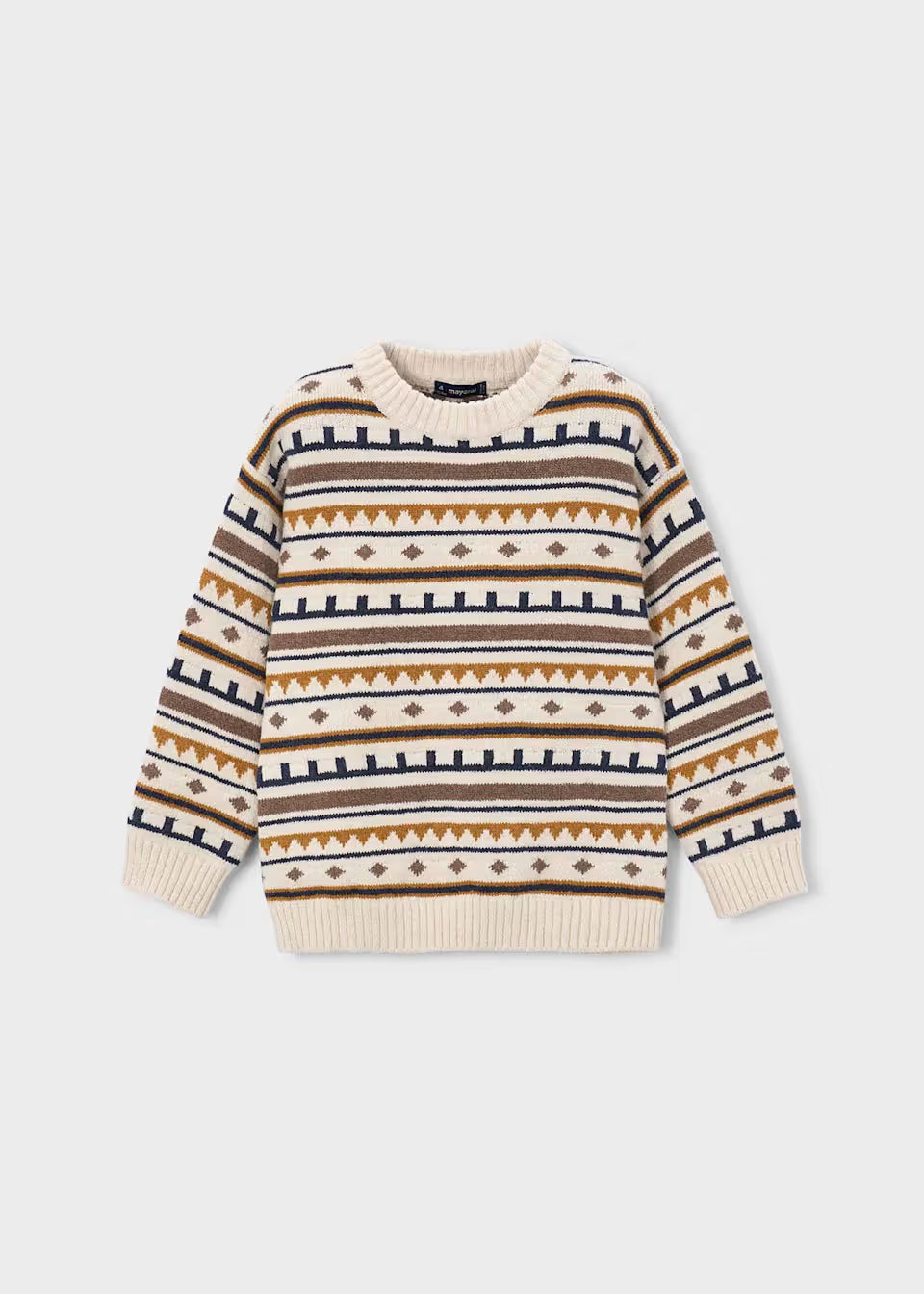 Jacquard Striped Sweater