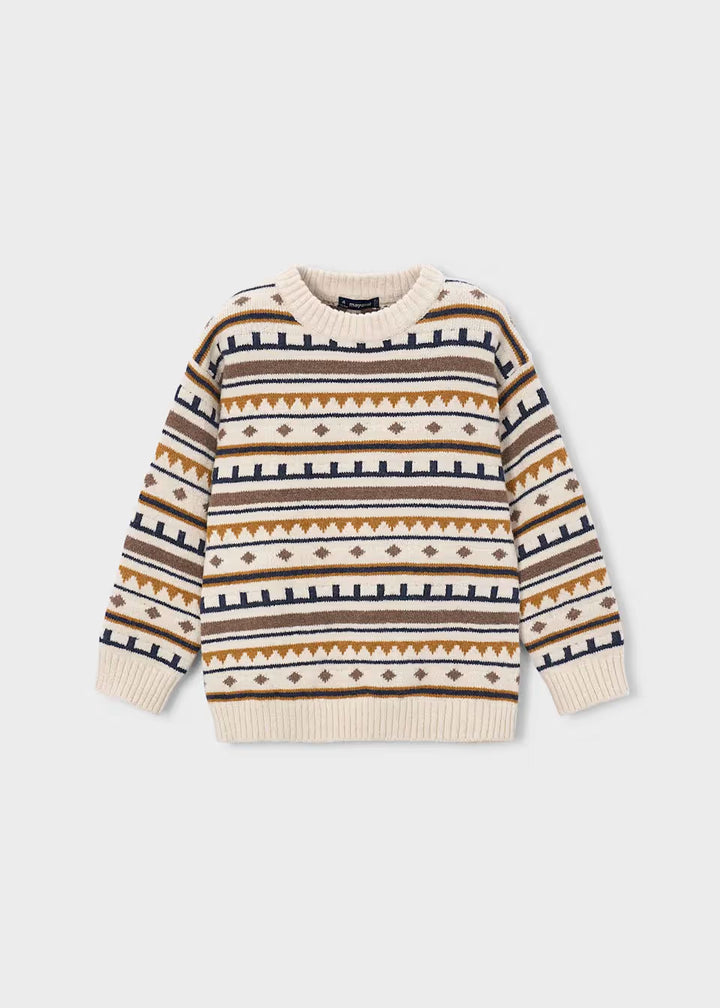 Jacquard Striped Sweater