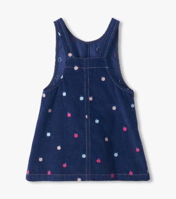 Embroidered Apple Pinafore Dress