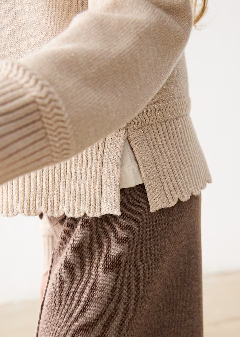 Gold Shimmer Knit Sweater