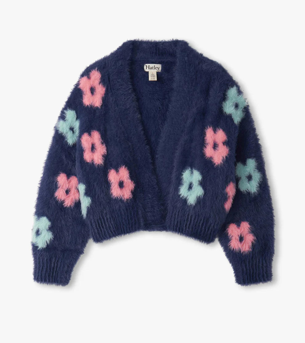 Big Flowers Open Cardigan