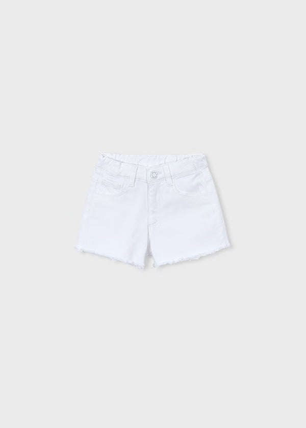 White Denim Shorts