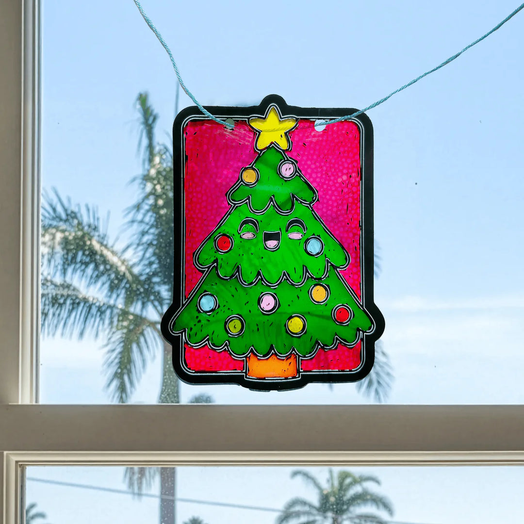 Mini Scratch & Scribble Window Banner Kit Festive Friends