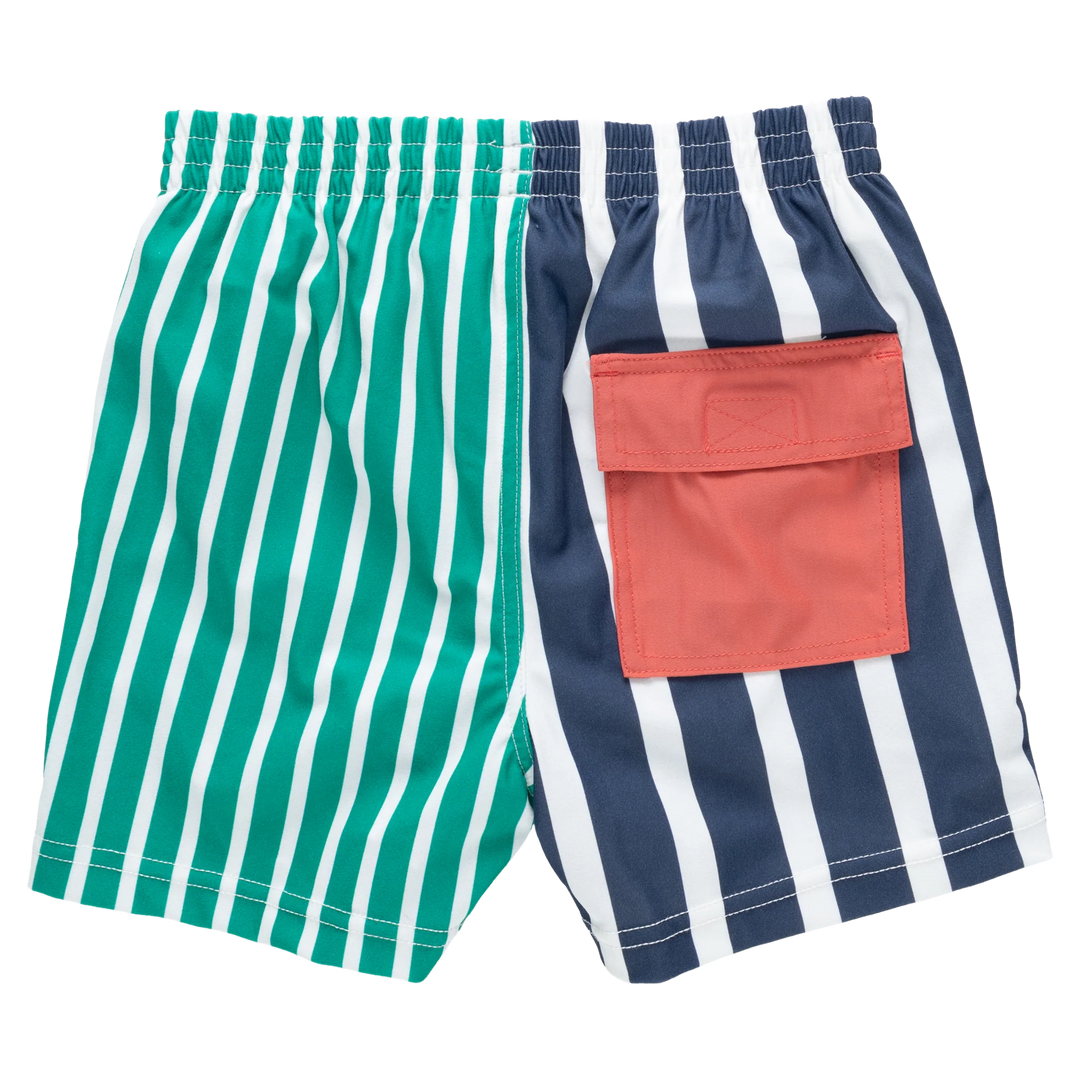 Boys Swim Trunk Multi Stripe
