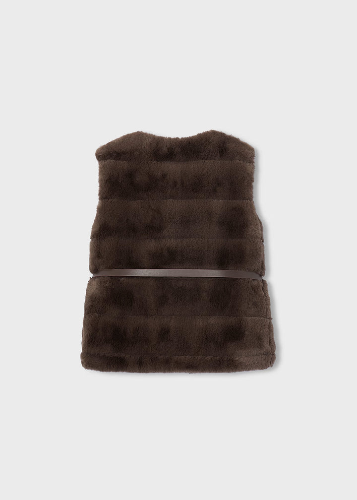 Faux Fur Belted Vest