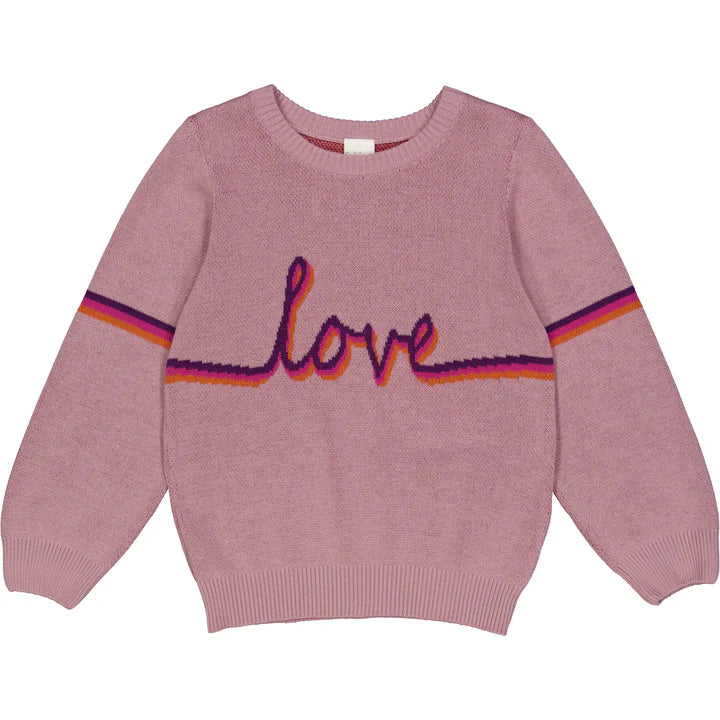 LOVE knit jacquard sweater