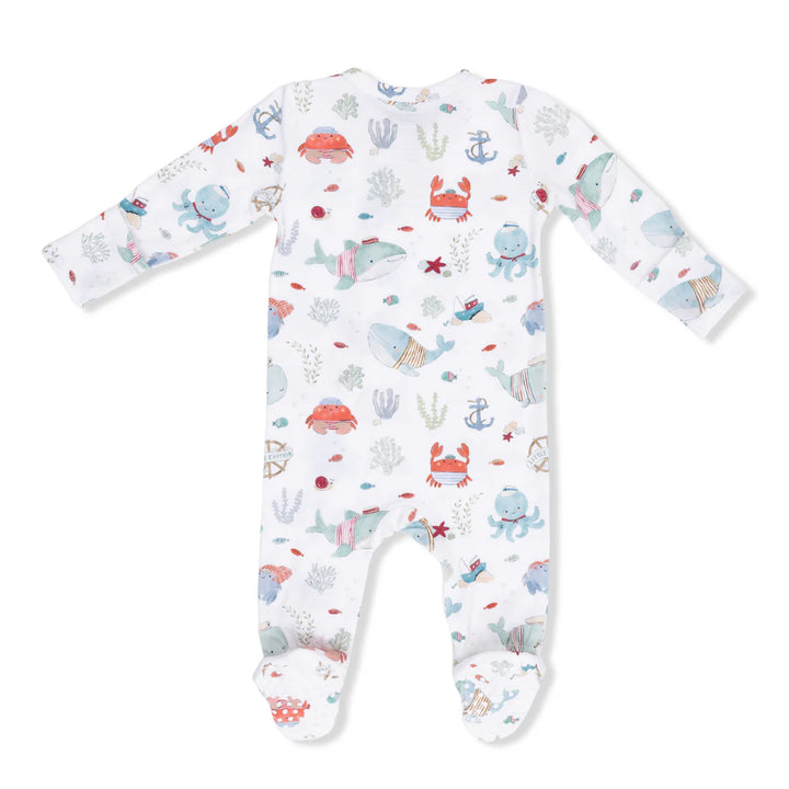 Sailor Sea Creatures 2 Way Zipper Footie