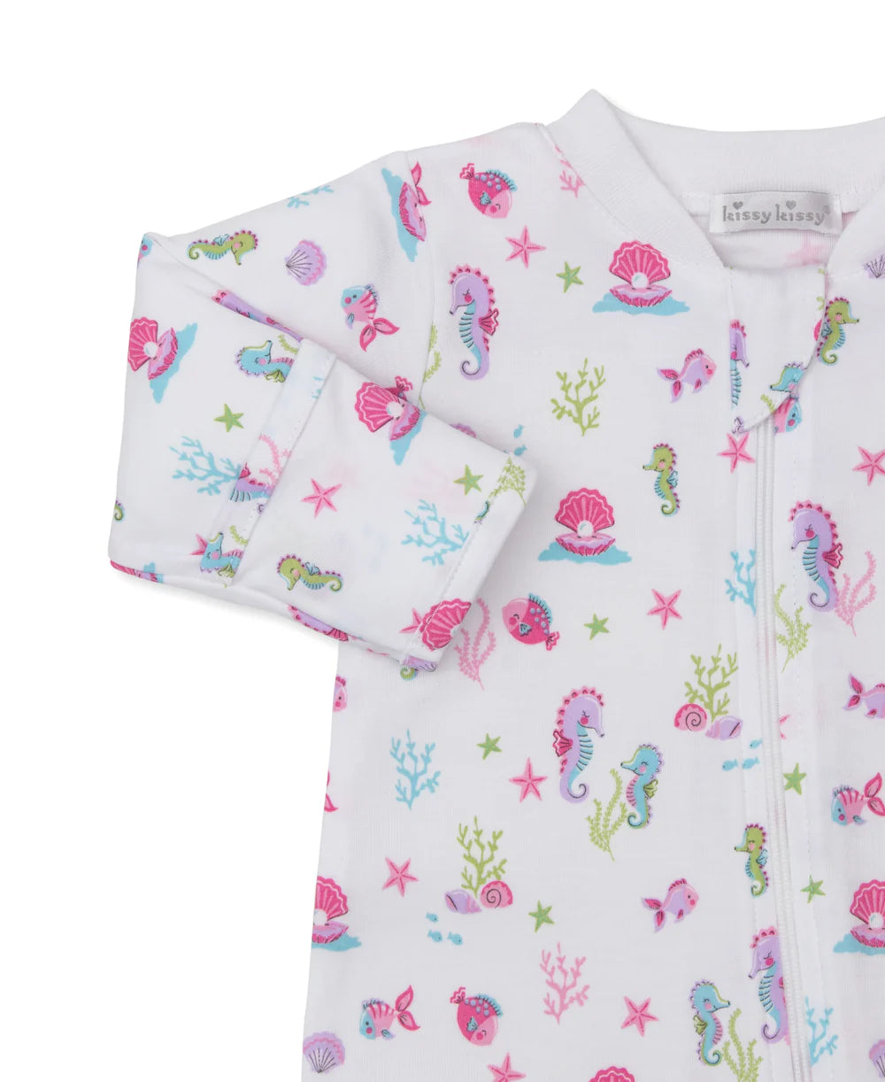 Seahorse Surprises Zipper Footie