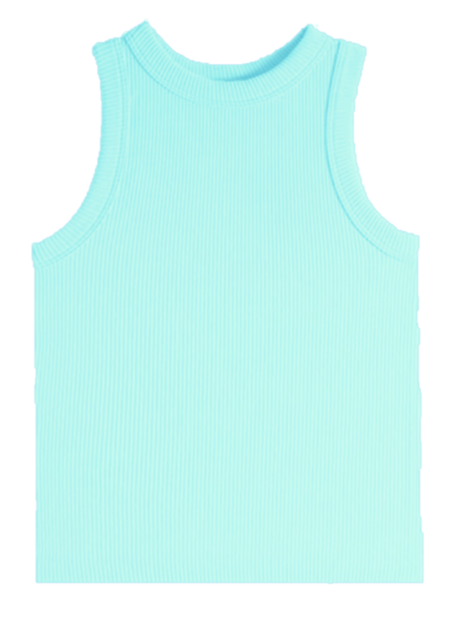 High Neck Ribbed Seamless Tank