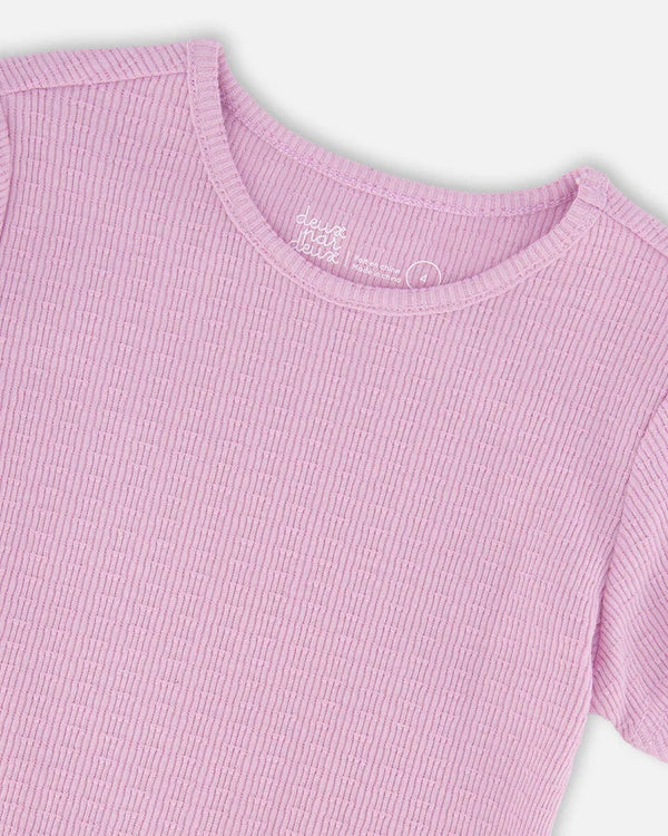 Crinkle Jersey T-Shirt Lilac