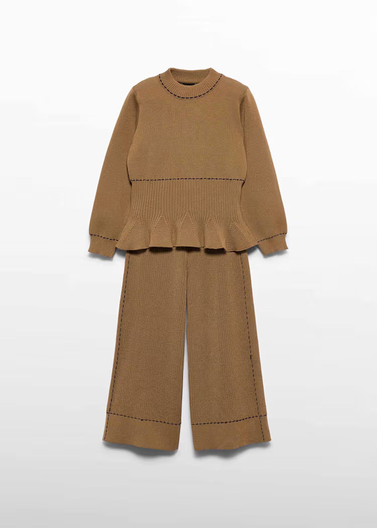 Knit Flared Pant set