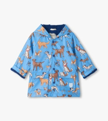 Little Pups Blue Snap Rain Coat