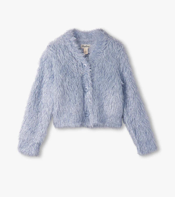 Glitter Heart Metallic Cardigan