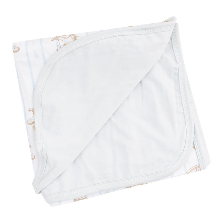 Vintage Rocking Horse receiving Blanket