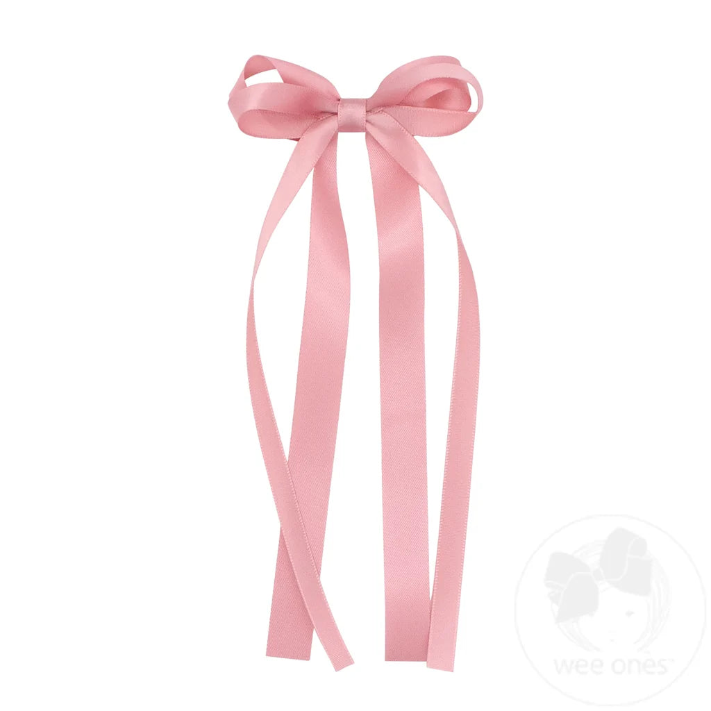 Mini Satin Double Loop Streamer Bow