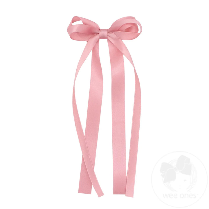 Mini Satin Double Loop Streamer Bow