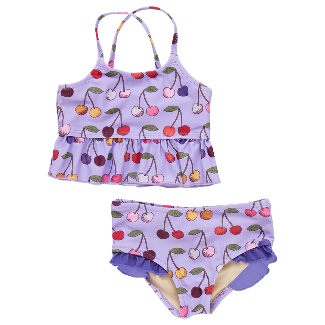 Girls Joy Tankini - Lavender Cherry