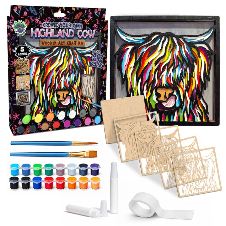 Highland Cow Wood Art