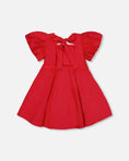 Load image into Gallery viewer, Dress with Bubble Sleeves in True Red
