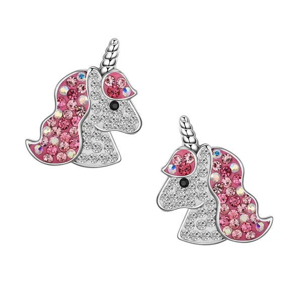 Crystal Stud Unicorn Earrings