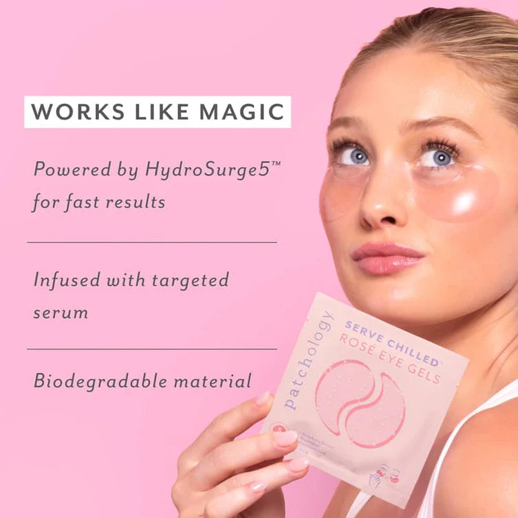 Serve Chilled Rosé Hydrating & Smoothing Hydrogel Eye Patches 5 pack